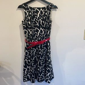 Ann Taylor cotton/silk belted dress